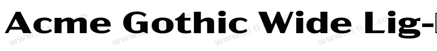 Acme Gothic Wide Lig字体转换